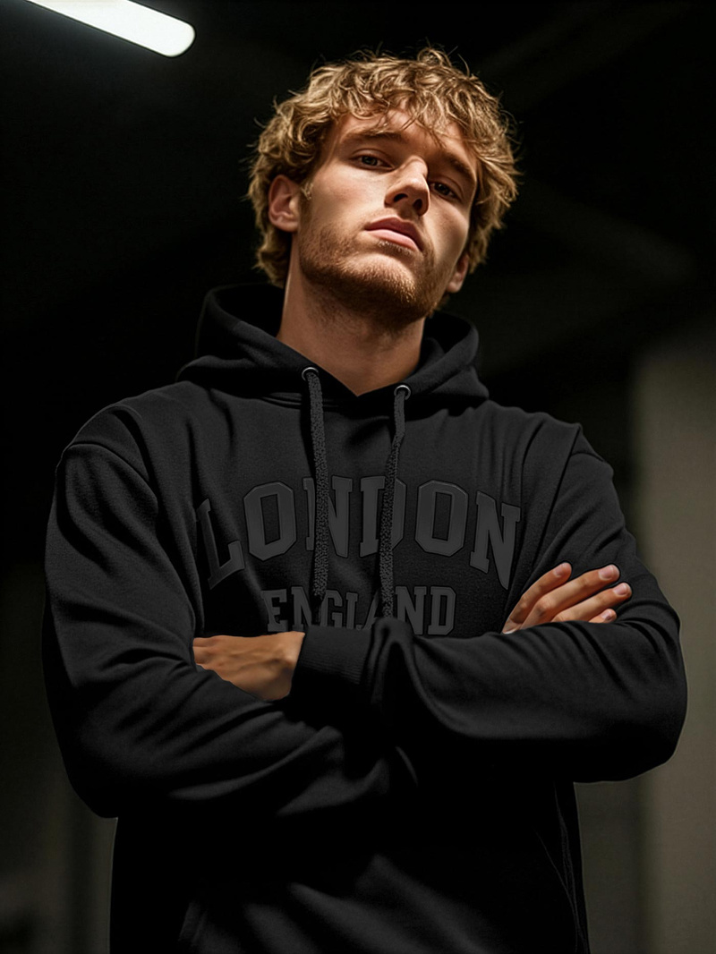 Pánska Mikina Čierna OZONEE JS/8B1986/3