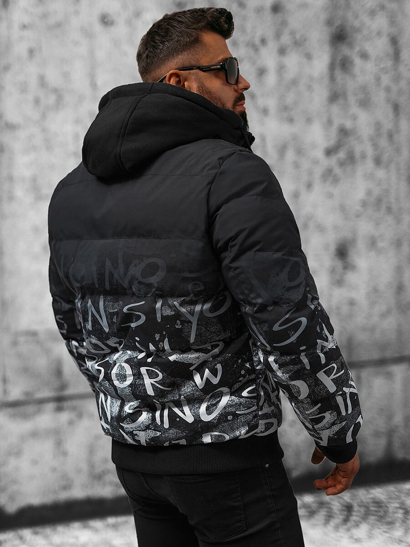 Pánska Bunda Čierno-Biela OZONEE JS/27M8102