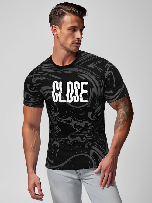 Pánske Tričko Čierne OZONEE O/MPO3470Z