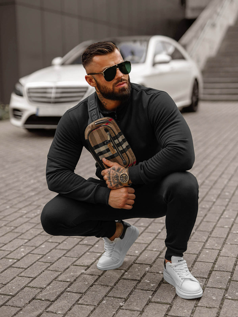 Pánska Tepláková Súprava Čierny OZONEE JS/68C10385/3Z