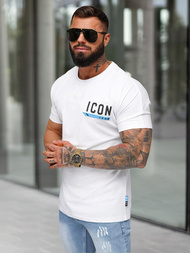 Pánske Tričko Biele OZONEE O/QQ1297