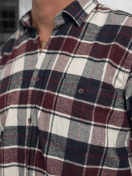 Pánska Košeľa Bordová OZONEE V/V174Z