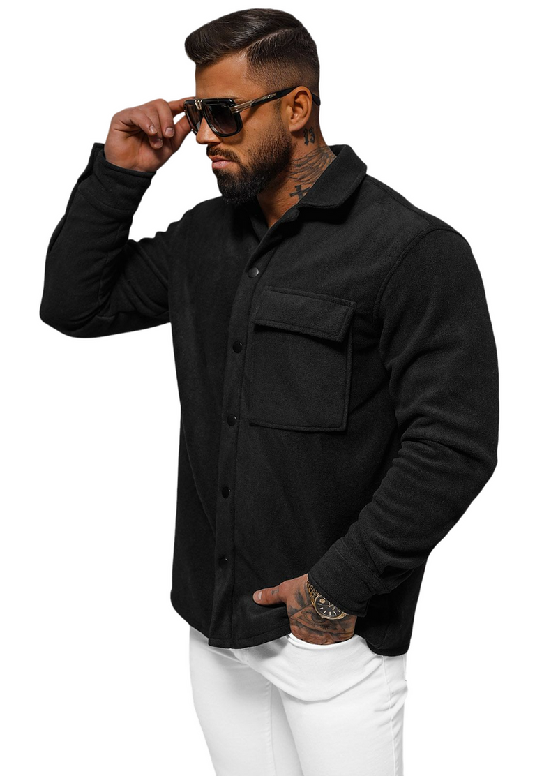 Pánska Košeľa Čierna OZONEE O/GOM23040