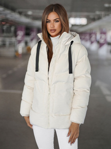 Dámska bunda ecru OZONEE JS/5M3251/281