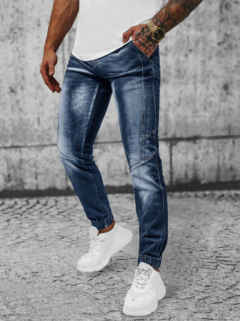 Pánske Jogger Nohavice Tmavomodré OZONEE NB/MP0115BS