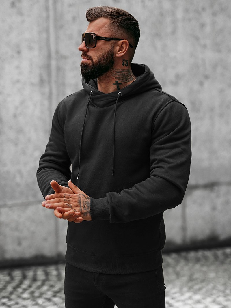 Pánska Mikina Čierna OZONEE O/8B156/3