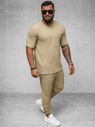 Pánske Tričko Camelový OZONEE O/Y960T