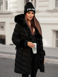 Dámska bunda čierna OZONEE JS/5M3156/392Z