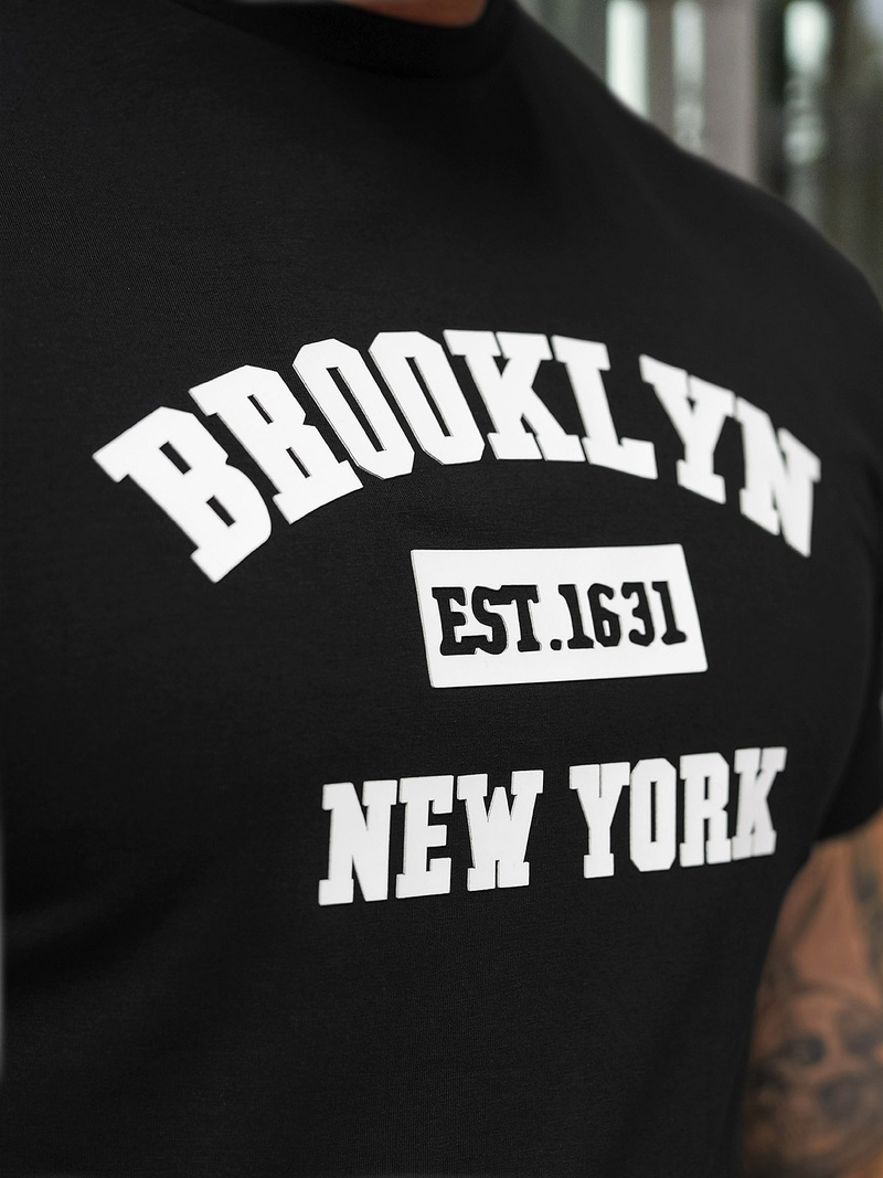 Pánske Tričko Čierne OZONEE NB/MT3134