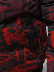 Pánska Bunda Čierno-Červená OZONEE JS/27M8102