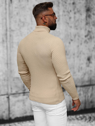 Pánsky sveter béžový OZONEE L/1596Z