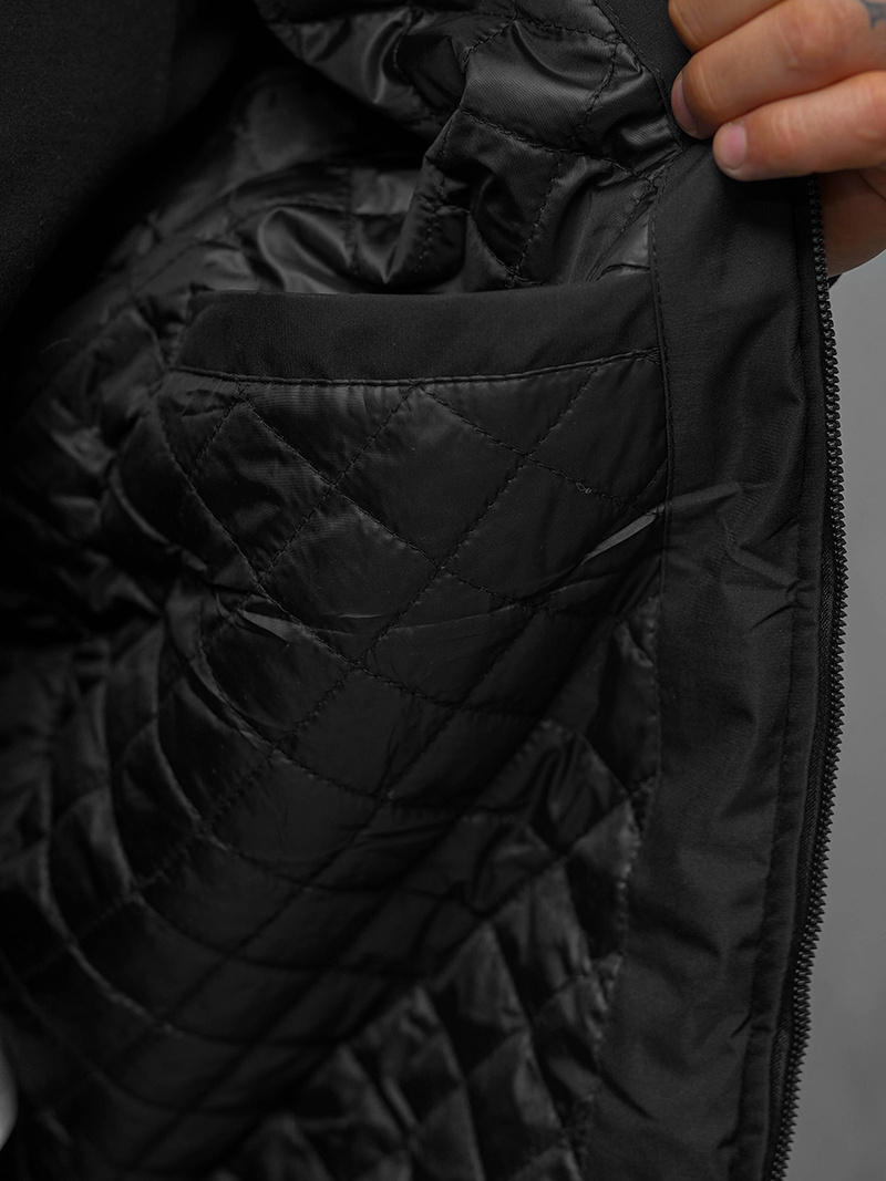 Pánska Bunda Čierna OZONEE JS/5M3111/392