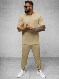 Pánske Tričko Camelový OZONEE O/Y960T