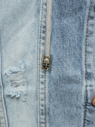 Pánska Riflová Bunda Svetlo Modrá OZONEE NB/MJ505BC