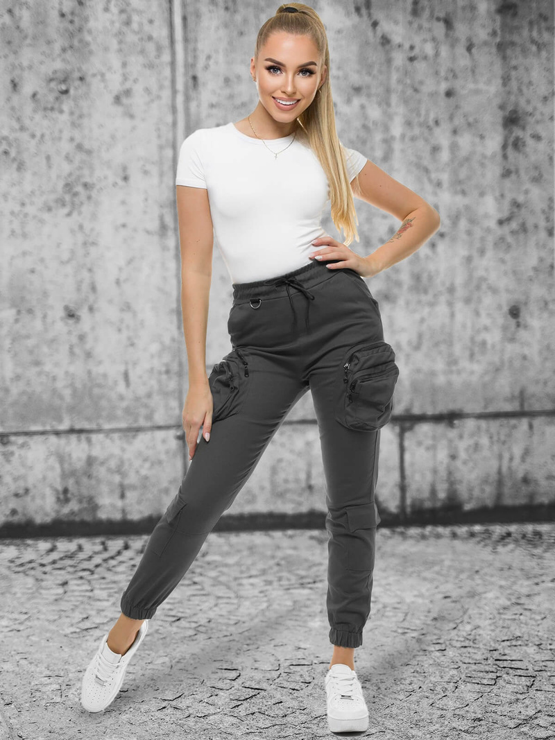 Dámske jogger nohavice grafitové OZONEE O/802