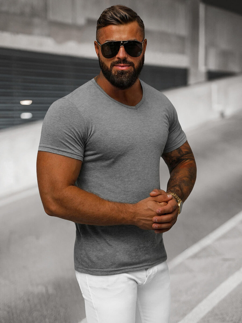 Pánske Tričko Grafitové OZONEE JS/712007Z