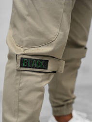 Pánske Chino Jogger Nohavice Béžové OZONEE O/G3014Z