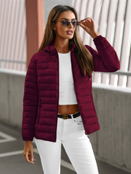 Dámska bunda bordová OZONEE JS/16M9103/01Z