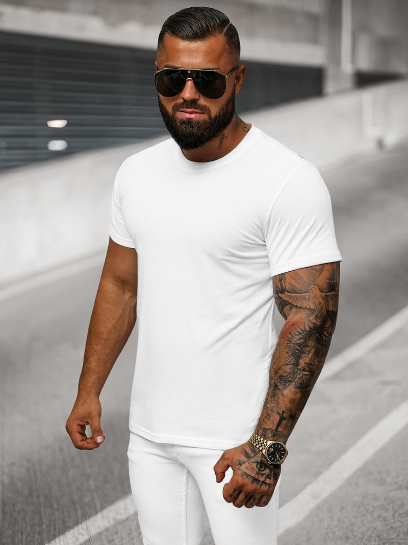 Pánske Tričko Biele OZONEE O/T1277/1