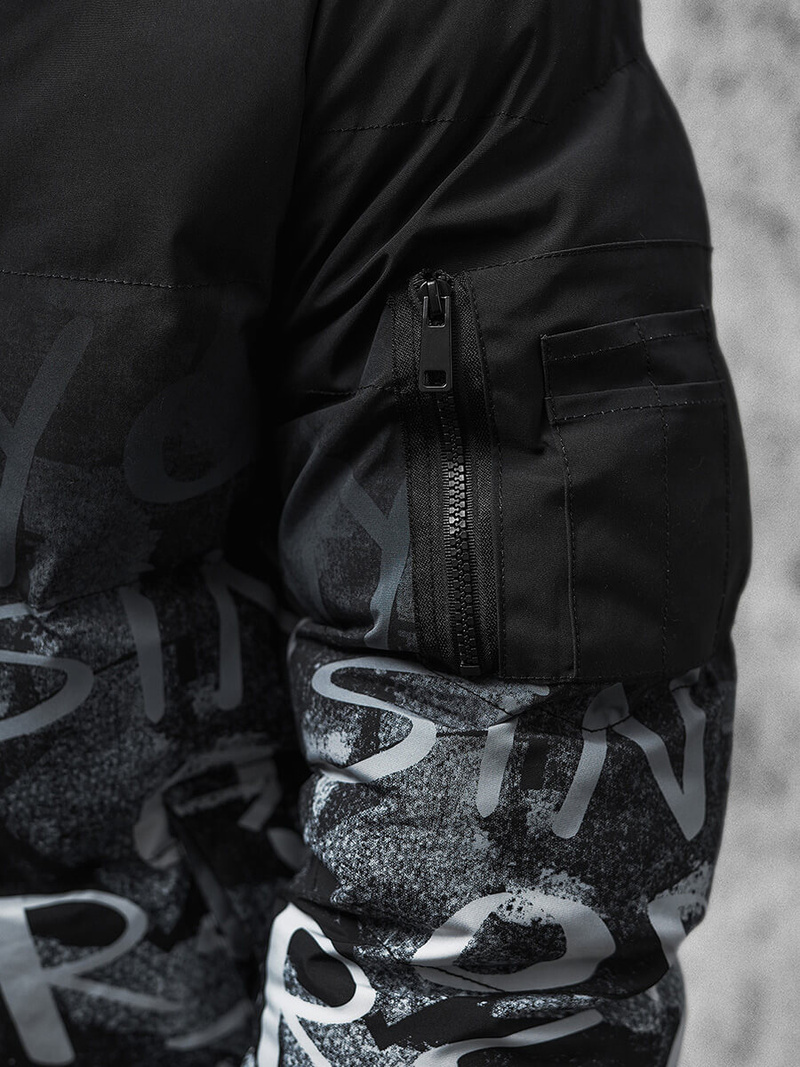 Pánska Bunda Čierno-Biela OZONEE JS/27M8102