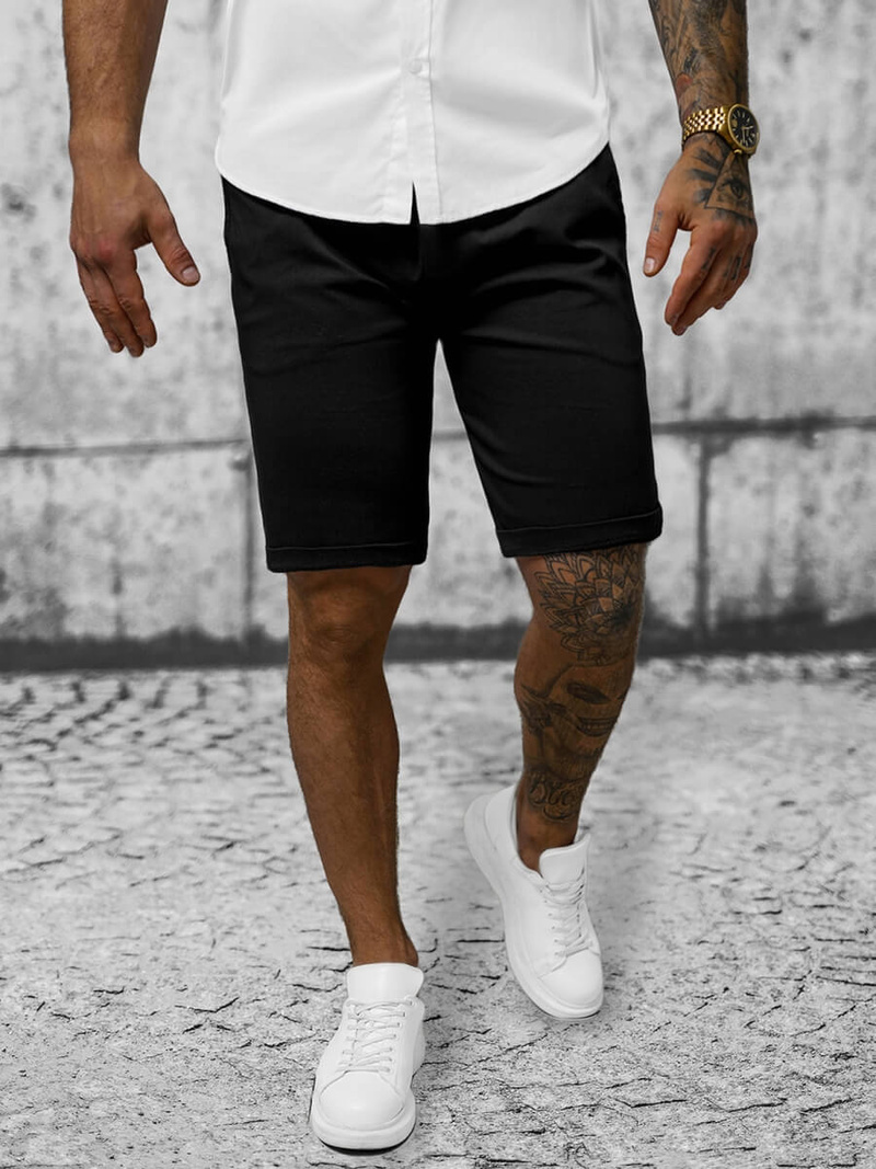 Pánske Chino Kraťasy Čierne OZONEE O/P4052