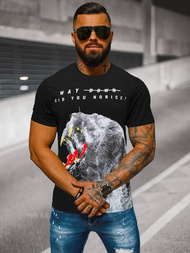 Pánske Tričko Čierne OZONEE O/T127/3Z