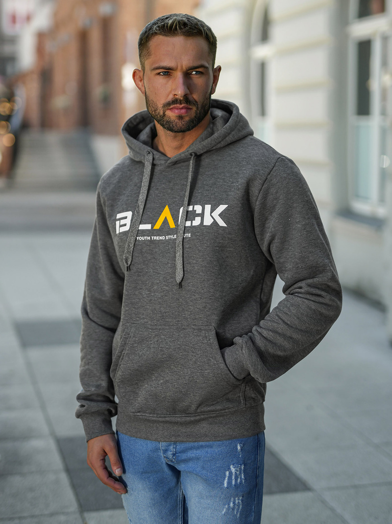 Pánska Mikina Grafitová OZONEE JS/8B1756/5