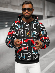 Pánska Mikina Čierna OZONEE JS/8B1233/3