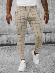 Pánske Chino Nohavice Béžové OZONEE O/P4009