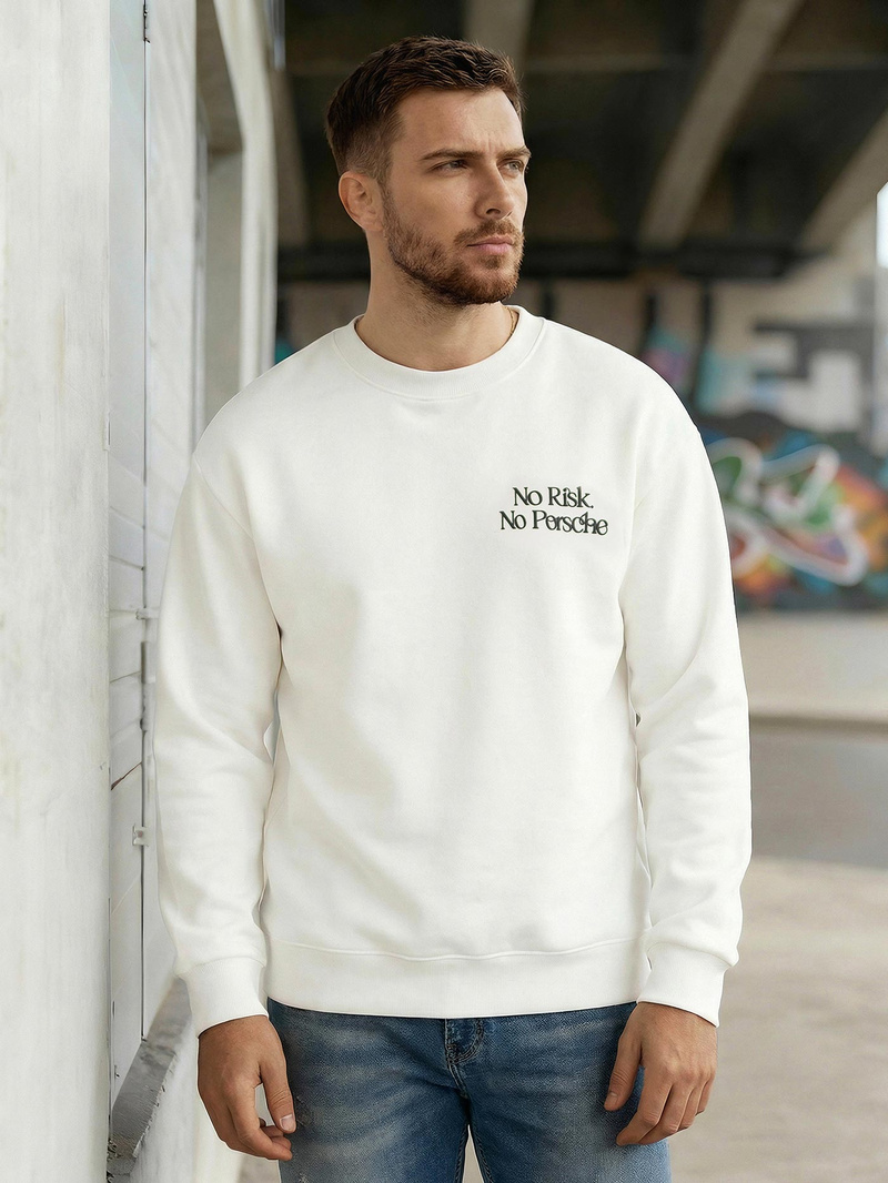 Pánska Mikina Biela OZONEE JS/65B3918/1Z