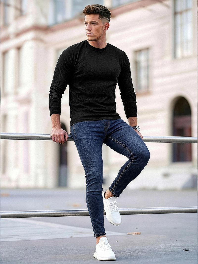 Pánske Rifle Tmavomodré OZONEE O/JK2951Z