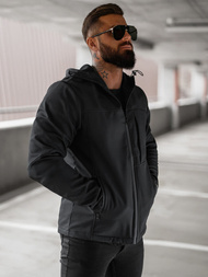 Pánska softshellová bunda čierné OZONEE JS/27B6523/3Z