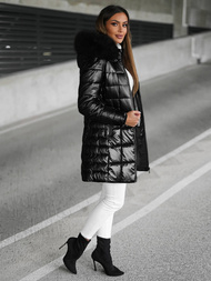 Dámska Bunda Čierna OZONEE JS/16M9120/392Z