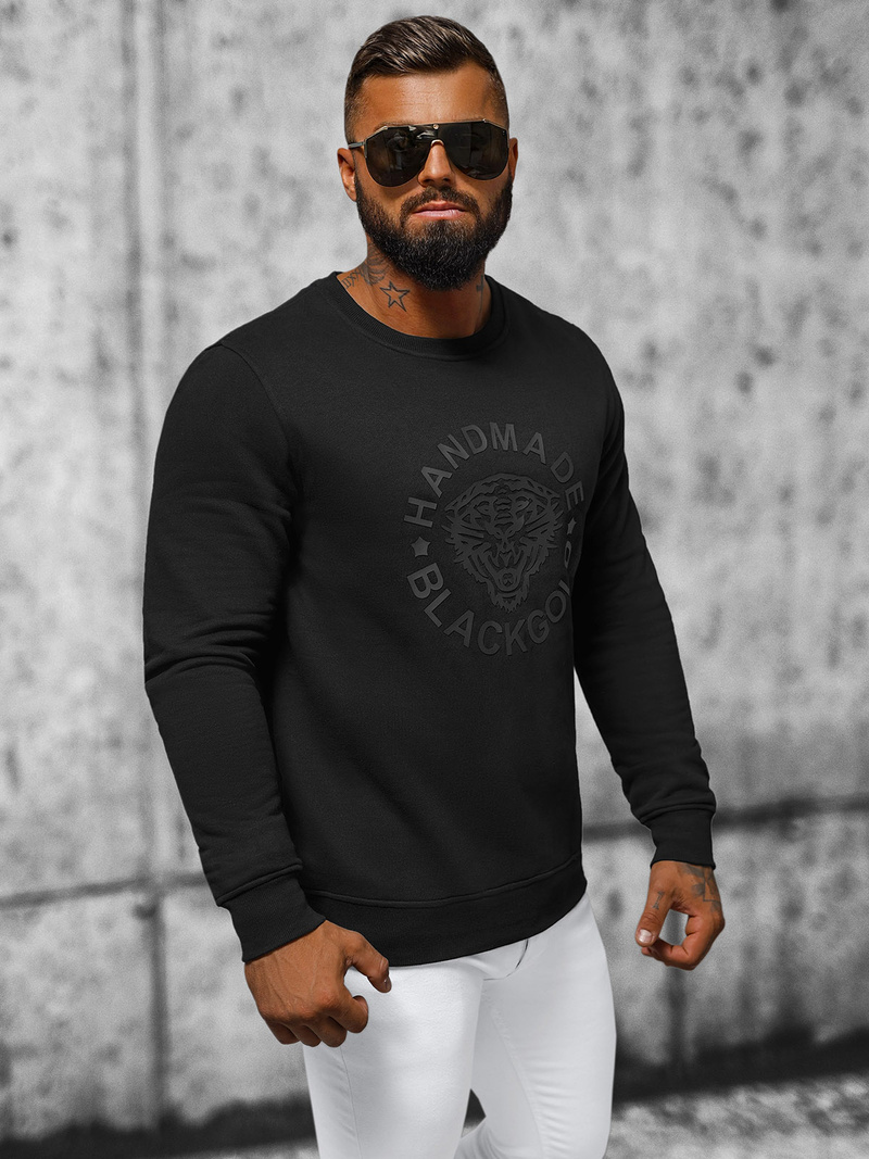 Pánska Mikina Čierna OZONEE NB/MF2008