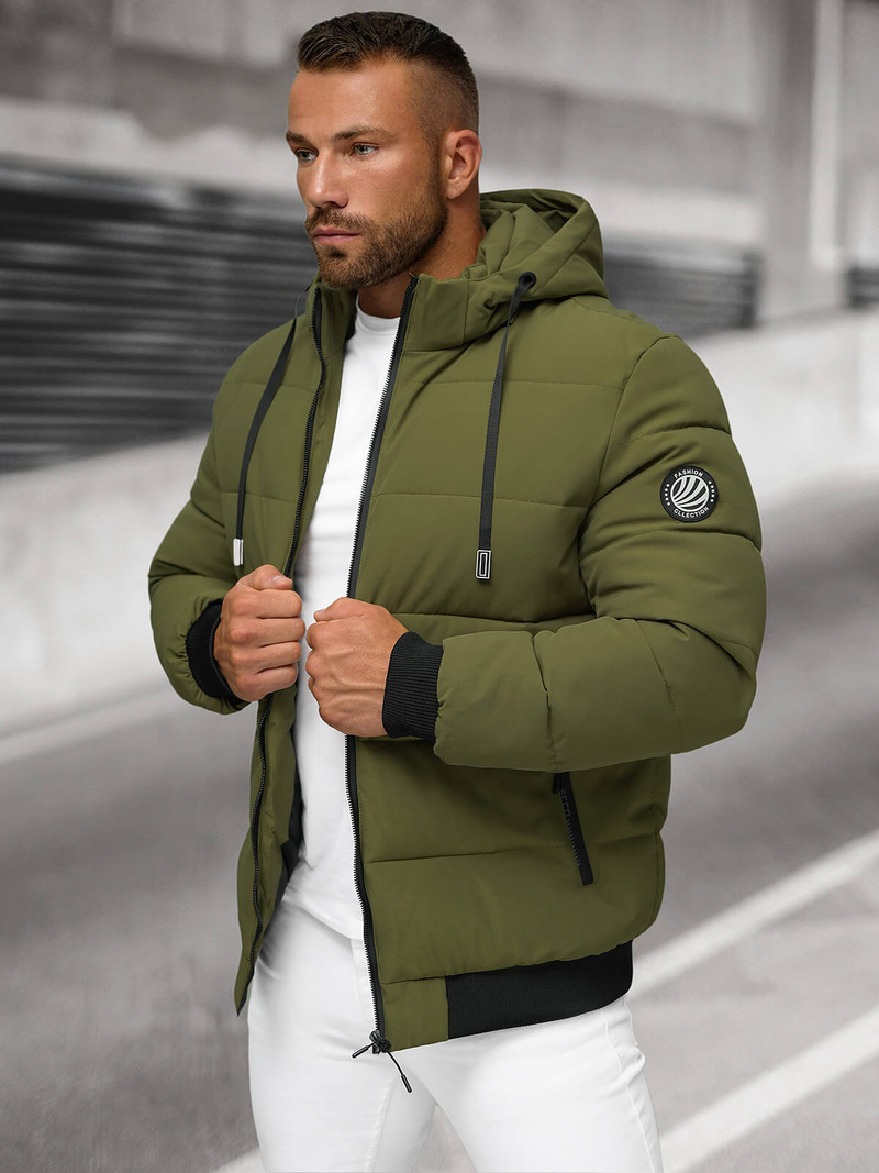 Pánska Zimná Bunda Svetlo-Khaki OZONEE JS/31M5023/62