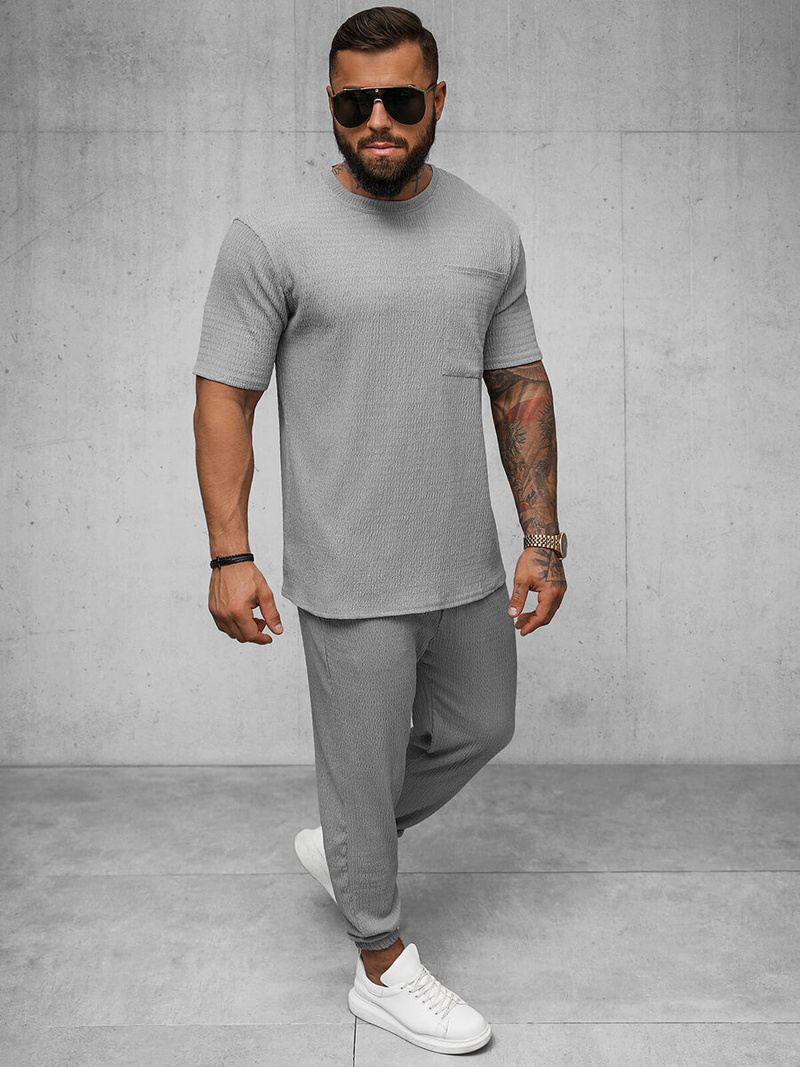 Pánske Tričko Sivý OZONEE O/Y960T