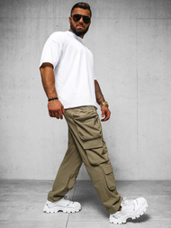 Pánske Nohavice Tmavo-Béžové OZONEE O/PS5528