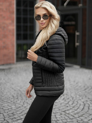 Dámska Bunda Čierna OZONEE JS/11Z8228