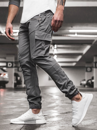 Pánske jogger nohavice grafitové OZONEE ZAZ/191376