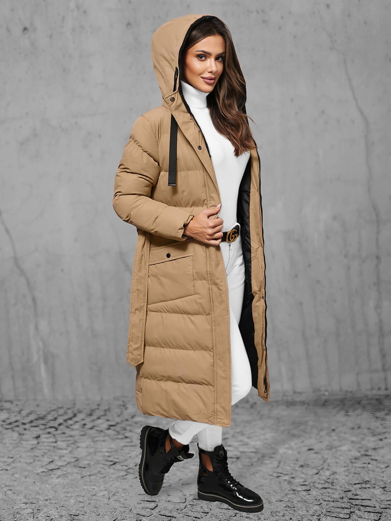 Dámska bunda camelová OZONEE JS/5M3178/84
