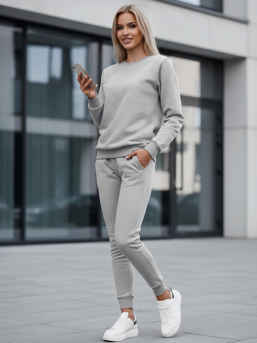 Dámska dvojdielna tepláková súprava sivý OZONEE JS/CKW01