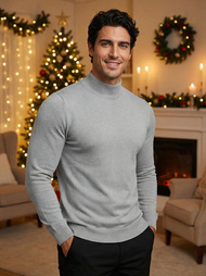 Pánsky Sveter Sivý OZONEE V/V24503Z