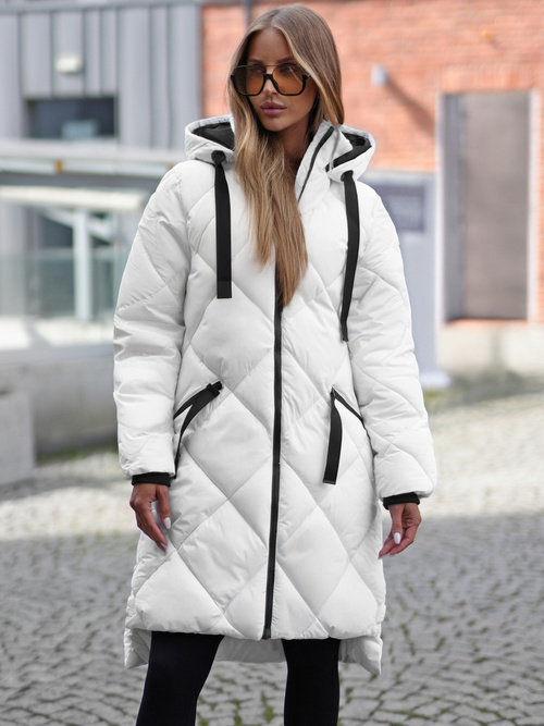 Dámska bunda biela OZONEE JS/5M3168/281Z