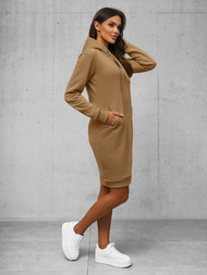 Dámska mikina tmavo béžová OZONEE JS/YS10005/91Z