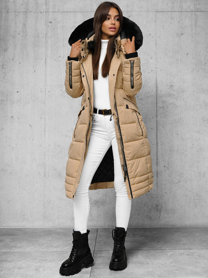 Dámska bunda béžová OZONEE O/W377