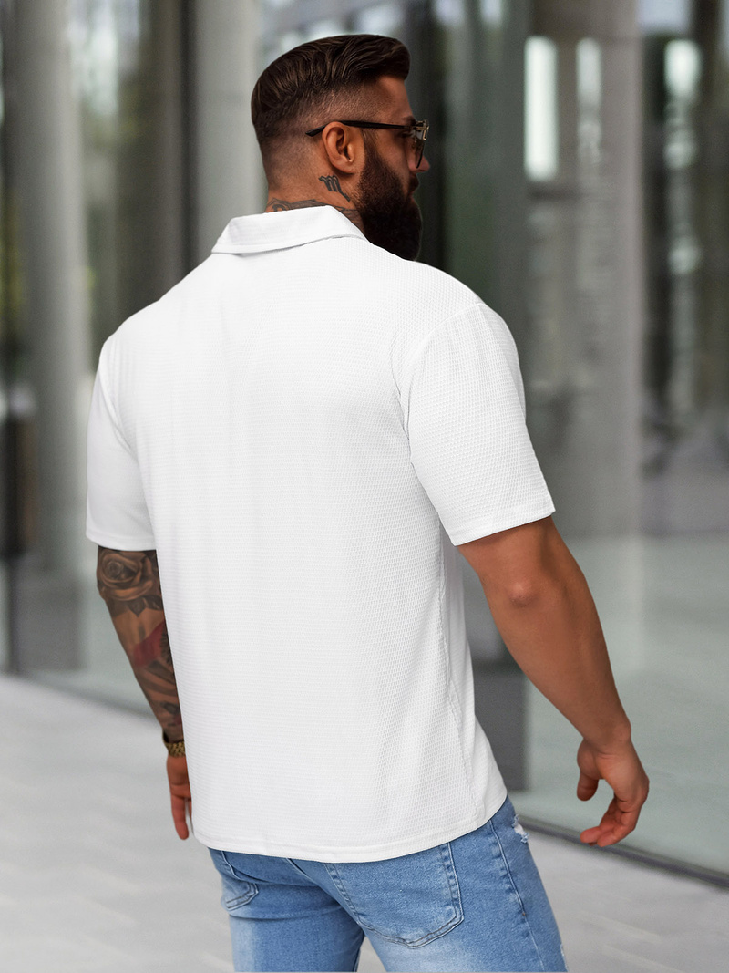 Pánska Polokošeľa Bielé OZONEE O/YN2/593