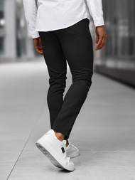 Pánske Chino Nohavice Čierne OZONEE DJ/5526Z