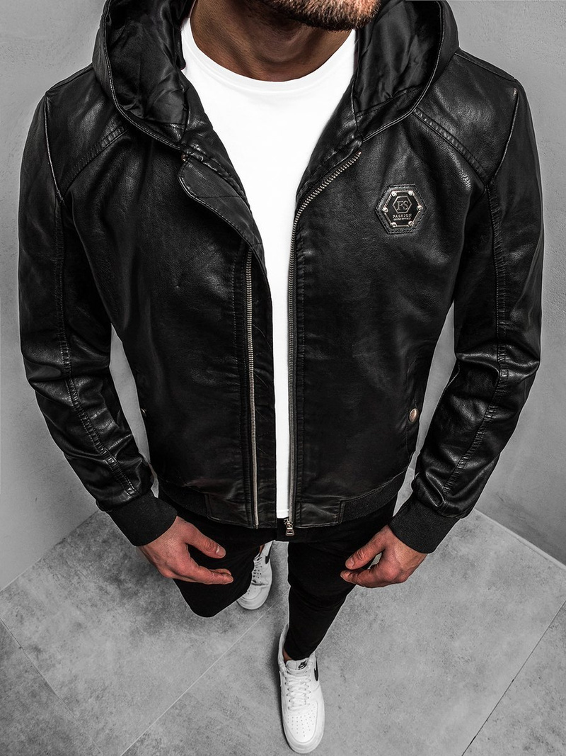 Pánska Bunda Čierna OZONEE N/5003/18Z