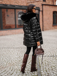 Dámska Bunda Čierna OZONEE JS/16M9120/392Z