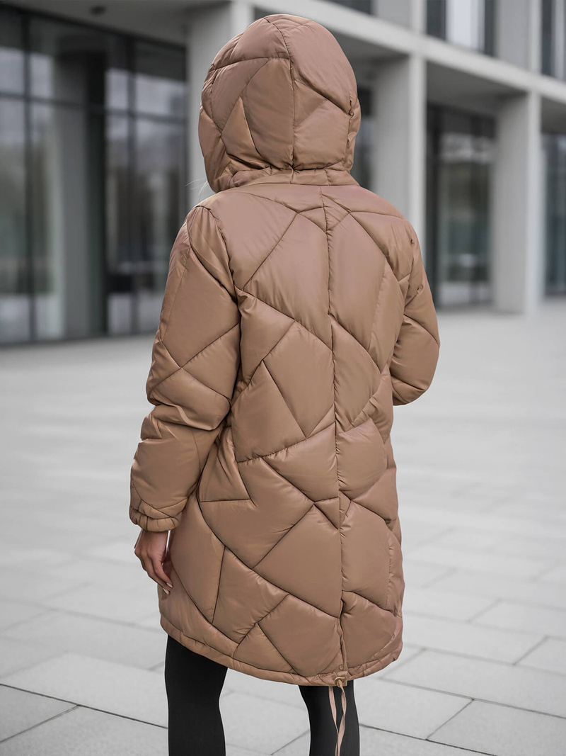 Dámska bunda camelová OZONEE JS/5M3189/84Z